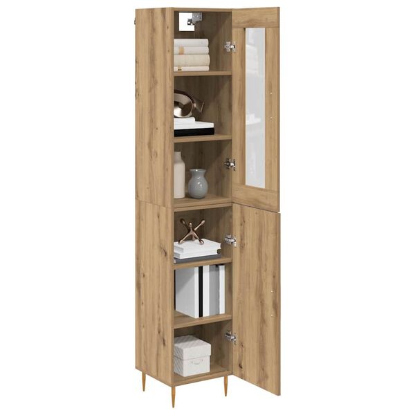 vidaXL Highboard 2 pcs Dąb rzemieślniczy Materiał drewnopochodny