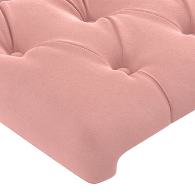 vidaXL Zagłówek do łóżka, różowy, 80x7x78/88 cm, aksamit
