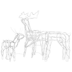 vidaXL 3 świąteczne renifery z lampek, 229 diod LED