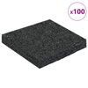vidaXL Pad Patio z Granulatem Gumowym Czarny 9 x 9 x 1 cm Guma