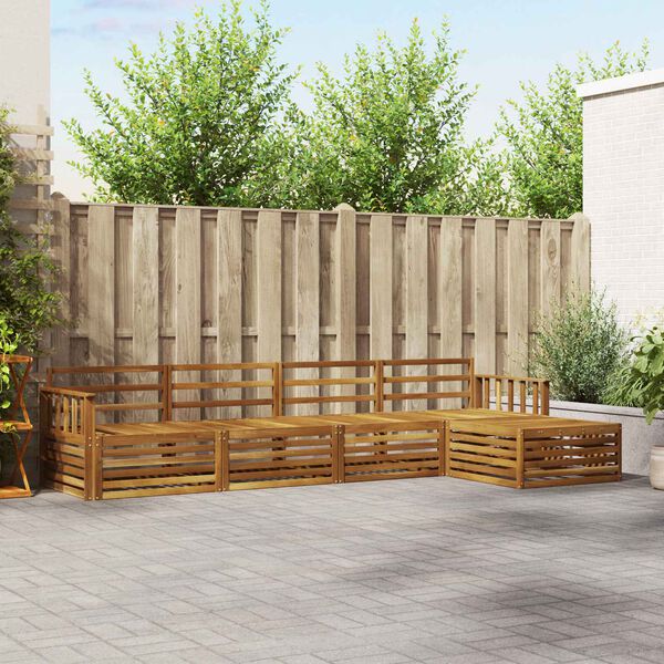 vidaXL Zestaw sof na zewnątrz 5 pcs Naturalny Lite Drewno Akacji