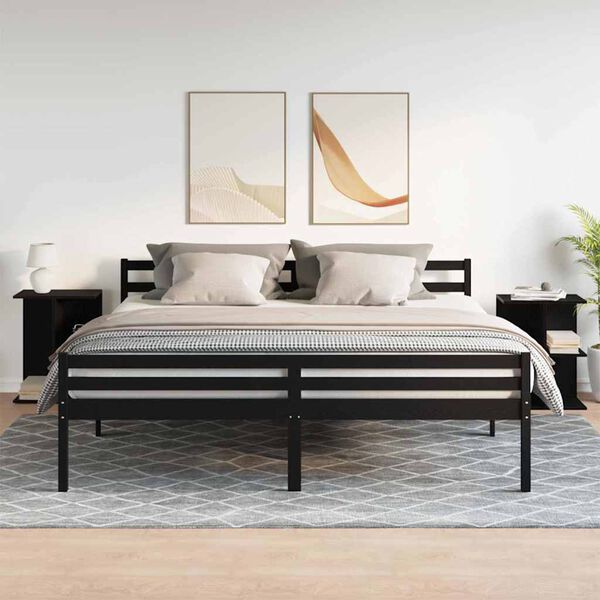 vidaXL Stoliki nocne, 2 szt., czarne, 46,5x29x61 cm