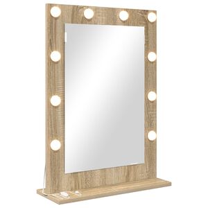 vidaXL Lustro toaletowe Dąb Sonoma 70 x 50 x 18 cm Prostokątny