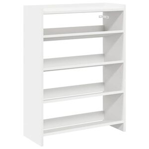 vidaXL Stojak na buty, biała, 60x25x81 cm, materiał drewnopochodny