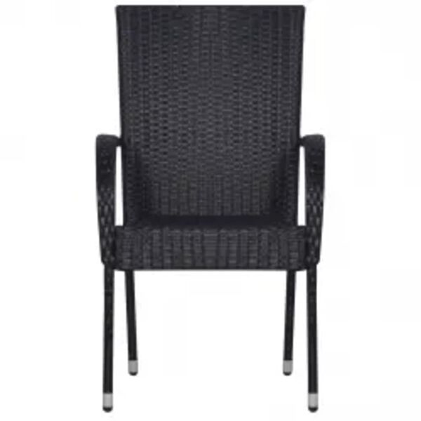 vidaXL 5-częściowy zestaw mebli ogrodowych, czarny