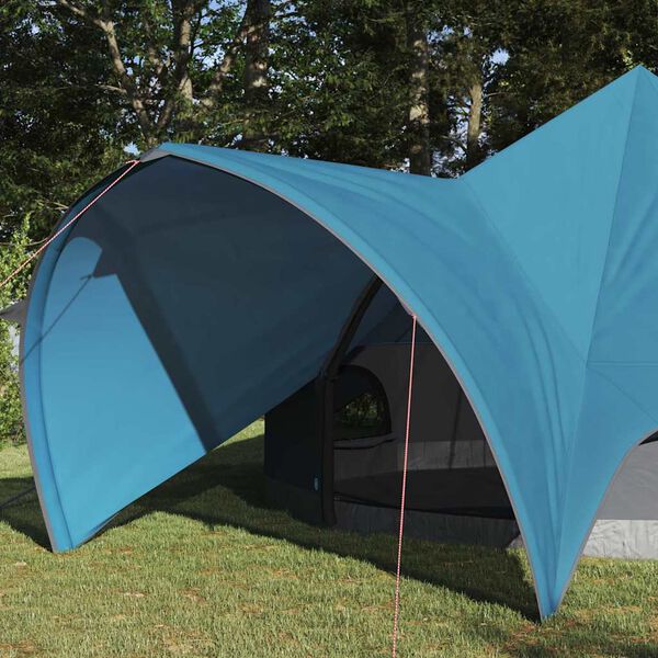 vidaXL Namiot Teepee z dachem Niebieski i szary 600 x 600 x 347 cm