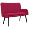 vidaXL Sofa dwuosobowa czerwone wino 115 x 61 x 87 cm Aksamit