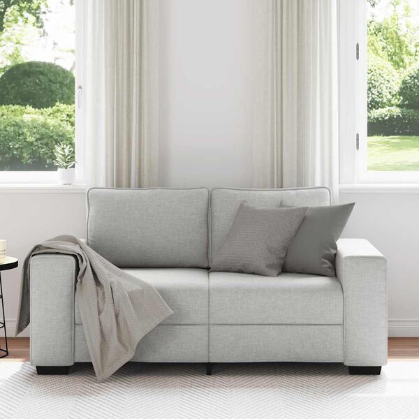 vidaXL Sofa 2-osobowa Cloud Grey 120 cm Tkanina