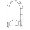 vidaXL Pergola ogrodowa z furtką, czarna, 138x40x238 cm, żelazna