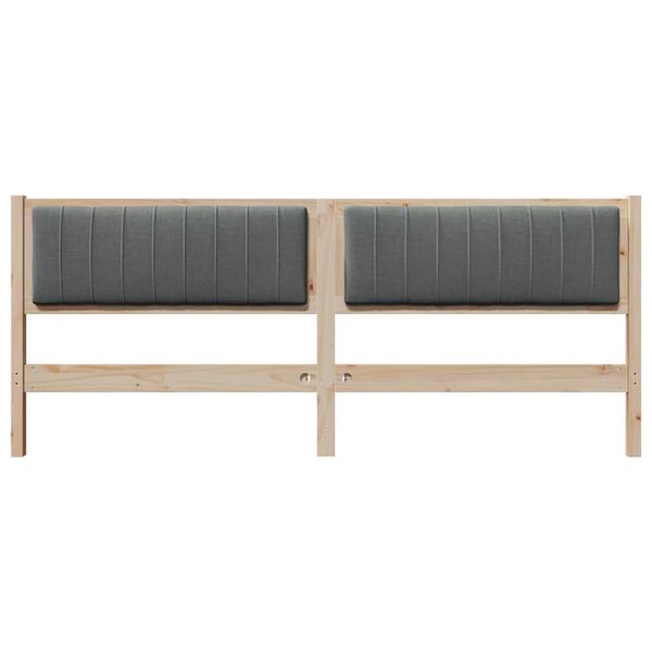 vidaXL Tapicerowane wezgłowie Brązowy 200 cm Lite drewno sosnowe