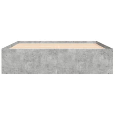 vidaXL Rama łóżka, szarość betonu, 140x190 cm