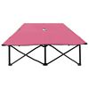 vidaXL Dwuosobowy leżak, składany, różowy, stal