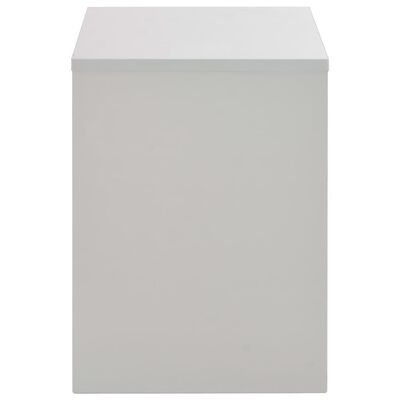 vidaXL Toaletka z lustrem i stołkiem, szara, 104 x 45 x 131 cm