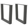 vidaXL Nogi do stolika kawowego w kształcie litery V 2 szt. Antracyt 50x(42-43,3) cm Stal