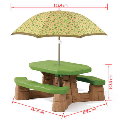 Step2 Stół piknikowy z parasolem