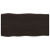 vidaXL Blat, ciemnobrązowy 80x40x(2-6) cm drewno z naturalną krawędzią