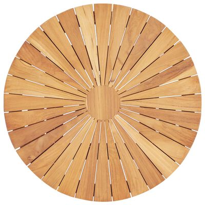 vidaXL Składany stół ogrodowy, Ø 60 cm, lite drewno tekowe