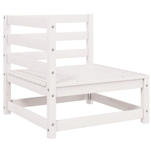 vidaXL 3-cz. zestaw mebli wypoczynkowych do ogrodu, biały, sosnowy