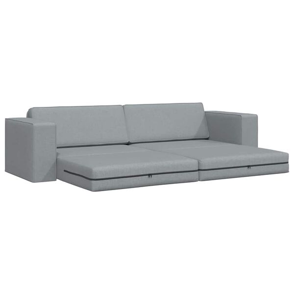 vidaXL Sofa Bed Jasnoszary 245 x 78 x 77 cm Aksamit