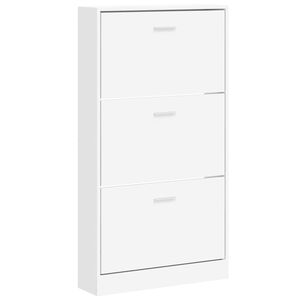 vidaXL Szafka na buty Biała 59x17x108 cm Drewno konstrukcyjne