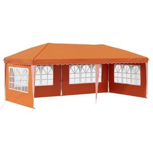 vidaXL Namiot imprezowy rozkładany 575 x 289 x 245 cm pomarańczowy