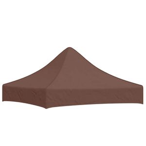 vidaXL Dach do namiotu imprezowego, 2 x 2 m, brązowy, 270 g/m&sup2;