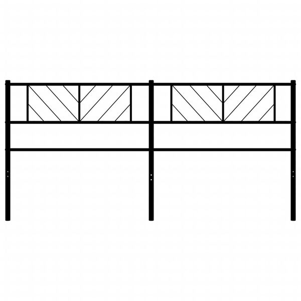 vidaXL Metalowe wymienne wezgłowie, czarne, 200 cm