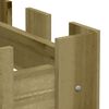 vidaXL Rabata ogrodowa z płotkiem, 200x30x30 cm, impregnowana sosna