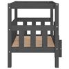 vidaXL Legowisko dla psa, szare, 75,5x63,5x70 cm, lite drewno sosnowe