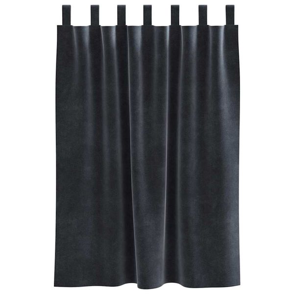 vidaXL Zasłony zaciemniające 2 pcs Ciemnoszary 140 x 140 cm Aksamit