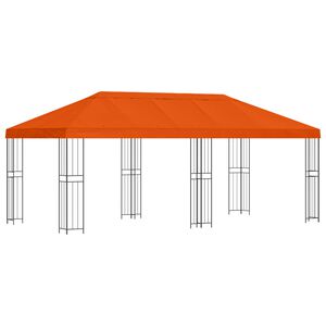 vidaXL Altana ogrodowa 6 x 3 m pomarańczowy Poliester i Stal 190 gsm