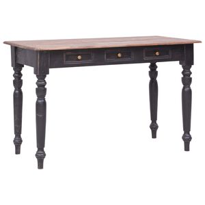 vidaXL Biurko z 3 szufladami, 117 x 57 x 75 cm, lite drewno mahoniowe