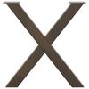 vidaXL Nogi do stołu jadalnego w kształcie litery X 2 szt. Naturalna stal 70x(72-73) cm Stal