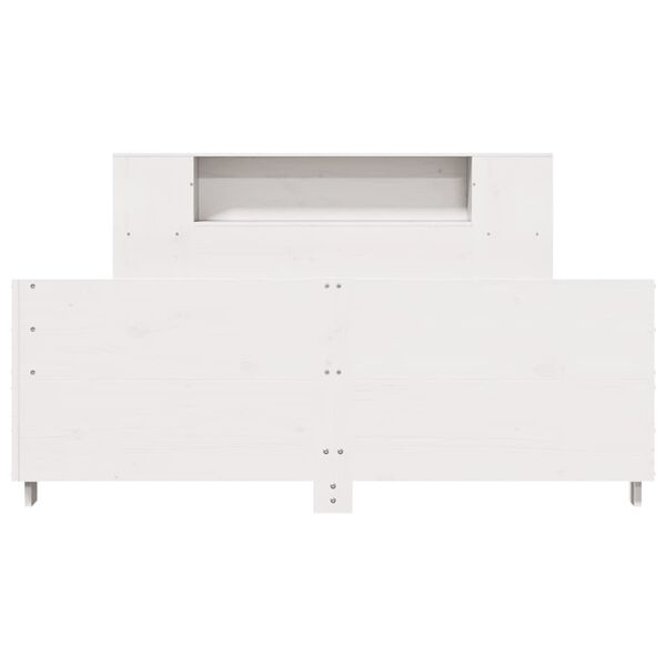 vidaXL Rama łóżka bez materaca, biała, 120x190 cm, lite drewno sosnowe