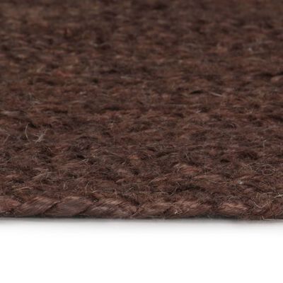 vidaXL Ręcznie wykonany dywanik z juty, okrągły, 150 cm, brązowy
