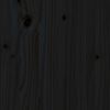 vidaXL Wezgłowie ł&oacute;żka, czarne, 140,5x4x100 cm, lite drewno sosnowe
