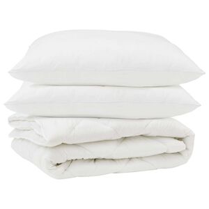 vidaXL Kołdra z poduszką 3 pcs Biały Mikrofibra