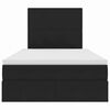 vidaXL Ł&oacute;żko z miejscem na przechowywanie i materacem Czarny