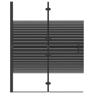 vidaXL Składana kabina prysznicowa, ESG, 100x140 cm, czarna