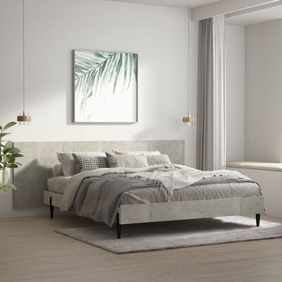 vidaXL Zagłówek łóżka, ścienny, szarość betonu, 240x1,5x80 cm