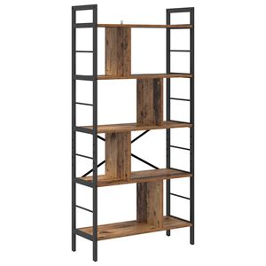 vidaXL P&oacute;łka na książki 9 poziomy 75 x 30 x 156 cm Drewno inżynieryjne
