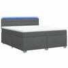 vidaXL Ł&oacute;żko Box Spring z materacem i LED ciemnoszary 140 x 190 cm
