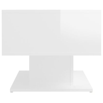 vidaXL Stolik kawowy, biały, wysoki połysk, 103,5x50x44,5 cm, płyta