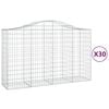 vidaXL Kosze gabionowe, 30 szt, 200x50x120/140cm, galwanizowane żelazo