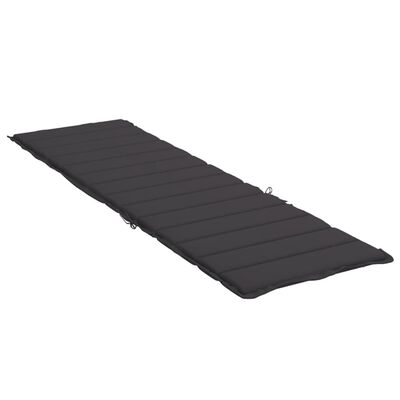 vidaXL Poduszka na leżak, czarna, 200x70x3 cm, tkanina Oxford