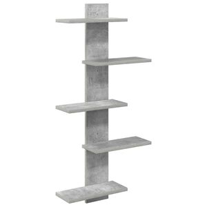vidaXL P&oacute;łka wisząca Betonowy szary 48,5 x 15 x 101 cm