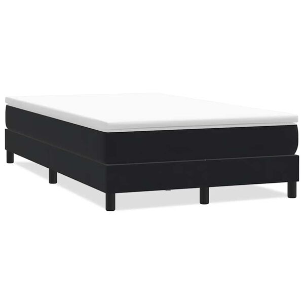vidaXL Łóżko Box Spring bez materaca Czarne 120x210 cm Aksamit