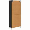 vidaXL Highboard z szufladą 2 pcs Czarny Dąb Materiał drewnopochodny