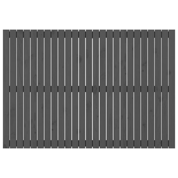 vidaXL Wezgłowie ł&oacute;żka, szare, 159,5x3x110 cm, lite drewno sosnowe