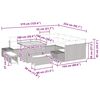 vidaXL Zestaw Sof na Ogr&oacute;d z poduszką 12 pcs Beżowy Polirattan
